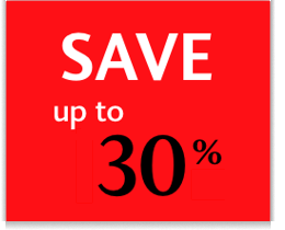 SAVE UP TO 30% OFF